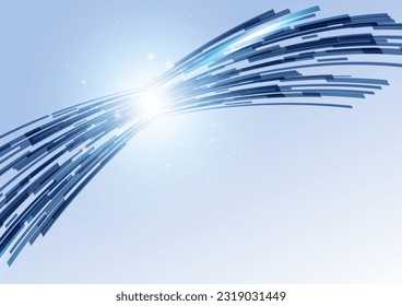 blue digital technology wave background