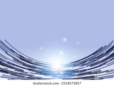 blue digital technology wave space