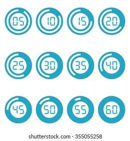 Blue digital timer
