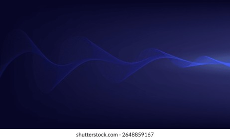 A blue digital wave background abstract flowing technology visualization design, This content was created using vector drawing tools and software, not generated by AI