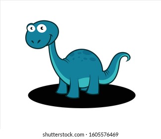 blue dinosaur animal logo vector