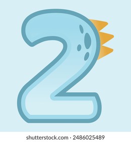 Blue Dinosaur Number Sign Birthday
