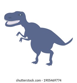 A blue dinosaur with sharp white teeth vector