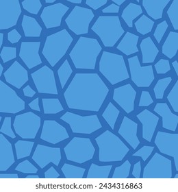 Blue dinosaur skin seamless pattern