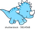 Blue dinosaur Vector Illustration