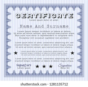 Blue Diploma. Customizable, Easy to edit and change colors. Easy to print. Beauty design. 