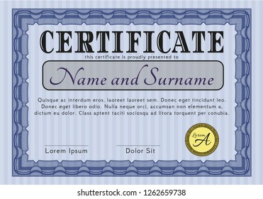 Blue Diploma. Money Pattern. Customizable, Easy to edit and change colors. With quality background. 