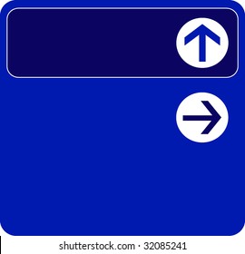 blue directions signal