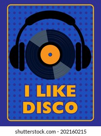 blue disco poster