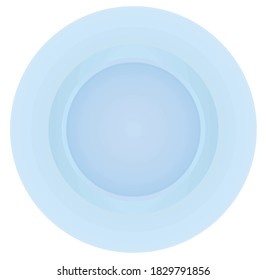 Blue dish plate. vector illustration