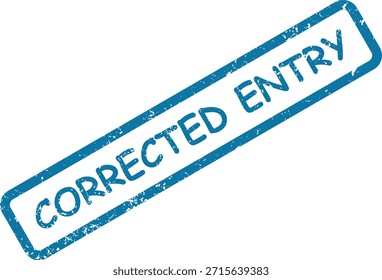 Um carimbo azul angustiado com "ENTRADA CORRIGIDA", indicando que uma emenda, revisão ou um registro atualizado foi feito.