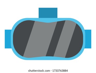 Gafas de buceo azules sobre fondo blanco