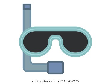 Blue diving goggles and snorkel