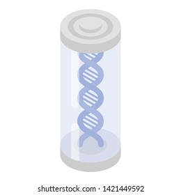 Blue dna element icon. Isometric of blue dna element vector icon for web design isolated on white background