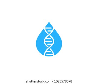 Blue Dna Icon Logo Design Element