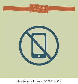 Blue Do not talk mobile phone (cellphone)