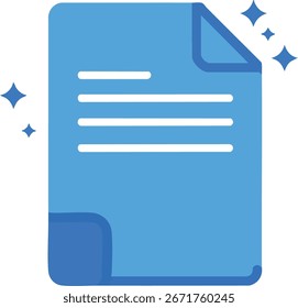 Blue document icon symbolizing files reports or important papers
