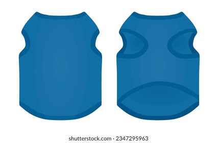 Blue dog dress. vector illustration