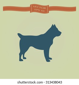 Blue dog icon 