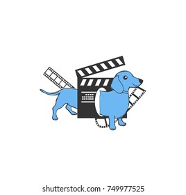 blue dog industrial film mascot