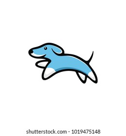 blue dog logo design