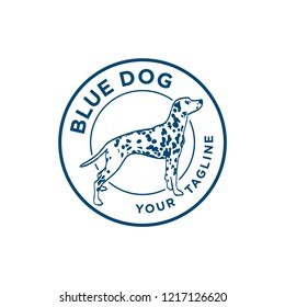 blue dog logo design