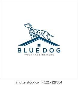 blue dog logo design