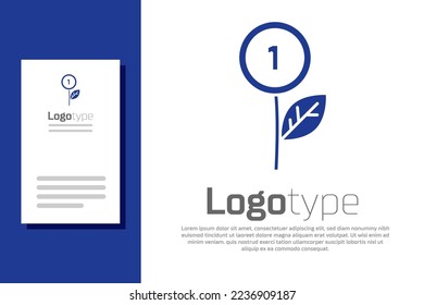 Blue Dollar plant icon isolated on white background. Business investment growth concept. Money savings and investment. Logo design template element. Vector