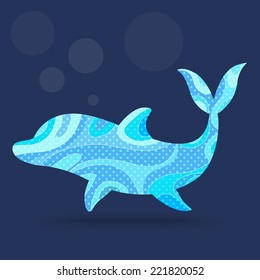 Blue dolphin art