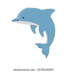 Blue dolphin cartoon sea animal cartoon