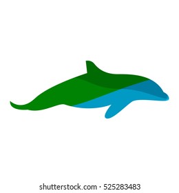 Blue Dolphin Logo Design Template
