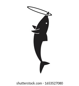 Blue dolphin with ring vector icon.Black vector icon isolated on white background blue dolphin with ring .
