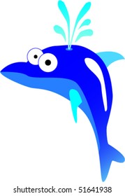 blue dolphin vector