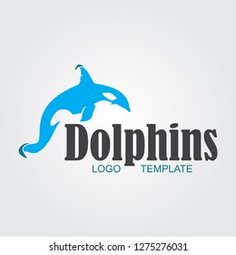 Blue dolphins logo