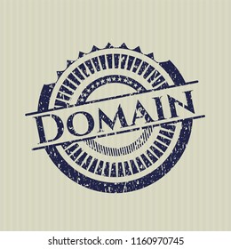 Blue Domain distress grunge style stamp