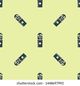 Blue Doner kebab icon isolated seamless pattern on white background. Shawarma sign. Street fast food menu.  Vector Illustration