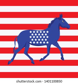 Donkey Political Symbol Democrats Grunge Usa Stock Illustration 1691485690