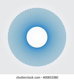 Blue donut dot design
