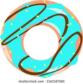 Salto azul, ilustración, vector sobre fondo blanco.