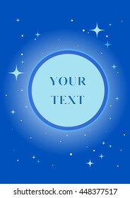 Blue doodle. Geometric layout with your text