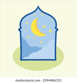  a blue doodle for ramadhan kareem