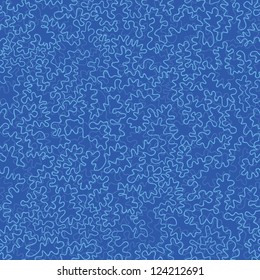 Blue doodle shapes seamless pattern background