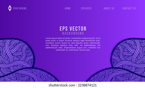 Blue Doodle Web Design Abstract Background EPS Vector For Website, Landing Page, Home Page, Web Page
