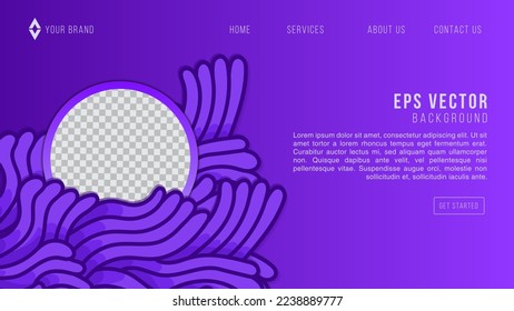 Blue Doodles Web Design Abstract Background EPS Vector For Website, Landing Page, Home Page, Web Page