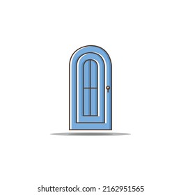 blue door vector illustration can be used for architect and others