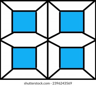 Blue door wallpaper background illustration design
