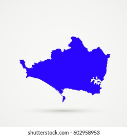 Blue Dorset Map Illustration