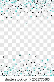 Blue Dot Christmas Vector Transparent Background. Celebrate Shine Postcard. Effect Dust Design. Turquoise Confetti Invitation Background.