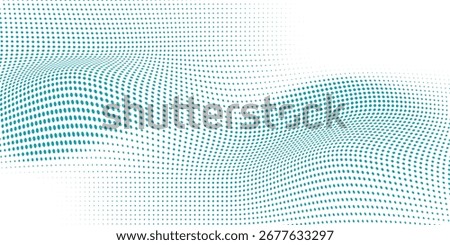 Blue dot color halftone white background. Simple staggered dots pattern design.