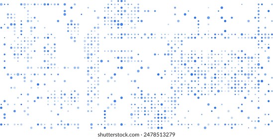 Blue dot geometric pattern background